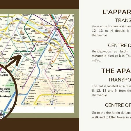 Prox.Gare Montparnasse-Galeries Lafayette! 4Pers. Apartment Paris Bagian luar foto